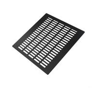 Rackumic Grille d'aération perforée pour armoires, armoires, placards, amélioration de la maison, chauffage, refroidissement, circulation de l'air, contrôle de l'humidité, élégante (noir, 300 x 300 mm