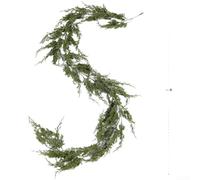 Rackumic Guirlande de vigne de Noël artificielle en faux pin pour maison, fenêtre, porte, décoration à suspendre, matériau PVC souple, réutilisable, couleur claire, 2 m de long (C)
