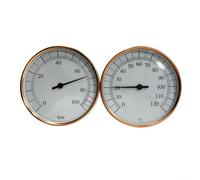 Rackumic Hygromètre mural et thermomètre en alliage d'aluminium résistant aux hautes températures pour batterie MERCURY 10 x 2 cm pour sauna et hammam, contrôle de l'humidité, chauffage et