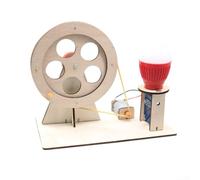 Rackumic Kit de générateur à manivelle en bois pour l'éducation STEM, les sciences, le renforcement des compétences, la génération d'électricité, les élèves de l'école primaire, les élèves, la salle