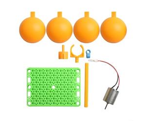 Rackumic Kit de générateur d'éolienne avec moteur CC sans balais avec queue oscillante pour l'éducation physique à faire soi-même pour améliorer la capacité d'innovation et l'intérêt d'apprentissage