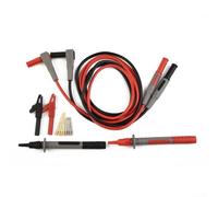 Rackumic Kit de test multimètre 12 en 1 pour compteur de puissance comprenant des connecteurs mâles droits de 4 mm et des connecteurs à 90 degrés, sondes de 2 mm, pointes spéciales de 0,3 mm, pinces