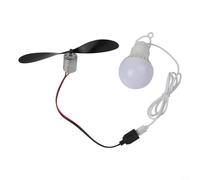 Rackumic Kit générateur d'hélice à vent 5 W USB Lumière ABS Métal 18 cm Éducatif STEM Expérience Équitation de nuit Démonstration d'énergie renouvelable pour l'apprentissage des sciences
