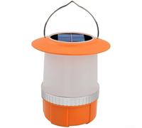 Rackumic Lanterne de camping LED rechargeable avec manivelle solaire USB-C charge rapide pour tente randonnée couleur orange 13,5 x 9,9 x 15 cm (orange)