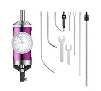 Rackumic Levier de recherche central pour indicateur à cadran 0-3 mm x 0,01 mm - Testeur coaxial en métal pour fraiseuse, perceuse, presse, centrage de la broche avec étui et 9 outils de sonde, rose