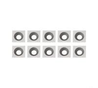Rackumic Lot de 10 inserts en carbure de tungstène massif avec biseau à 30° et 4 bords pour tournage du bois, défonceuse, rabot en spirale en bois dur massif tendre 11 x 11 x 2 mm