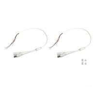 Rackumic Lot de 2 câbles d'alimentation vidéo de 60 cm pour connecteur BNC DC vers fil dénudé pour caméra de vidéosurveillance, carte PCB, terminal de système analogique, 2 broches, 3 broches, noir