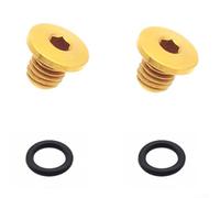 Rackumic Lot de 2 vis de purge de vélo M5 x 8 mm en alliage Ti avec joint torique pour levier de frein intégral, poignée de frein à disque d'huile, pièces de rechange, kit d'entretien de vélo