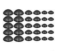 Rackumic Lot de 30 inserts en maille pour pot de fleurs - Grille inférieure sphérique pour pot de fleurs - Pour la rétention du sol et la santé des racines - Noir - Lot de 30 (mélange)