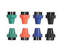 Rackumic Lot de 4 brosses à poils avec code couleur pour aspirateur vapeur Vaporetto compatibles avec les modèles Lecoaspira et Unico Nettoyage efficace dans les coins et les petits espaces (4 et 8