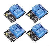 Rackumic Lot de 4 modules relais bidirectionnels 12 V 24 V avec isolation optocoupleur SPDT 50,5 mm x 38,5 mm x 18,5 mm pour cartes de développement Arduino MCU Bleu/noir (24 V)