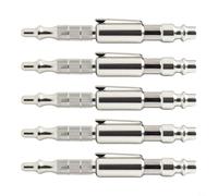 Rackumic Lot de 5 soufflages d'air de poche réglables en alliage d'aluminium léger avec connecteur NPT 1/4 NPT pour rénovation de maison, entretien de machines, chantier naval, argent
