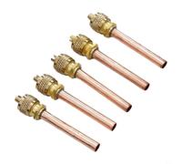 Rackumic Lot de 5 tiges de valve en laiton pour réfrigération, climatisation, rail de carburant, port de test, charge sous vide, contrôle de la pression des applications de plomberie (ordinaire)