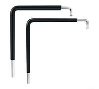 Rackumic Lot d'outils de réglage de fenêtre 2 x 4 mm à tête sphérique TX15 en acier ergonomique pour réparation de fenêtres et portes Compatible avec Siegenia Winkhaus Schüco Roto Maco Argenté/noir