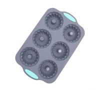Rackumic Moule de Noël en forme de couronne de silicium flexible pour cocktails, loisirs créatifs, pâtisserie, beignets, savon, 28,7 x 17,3 x 3,5 cm (comme sur la photo)