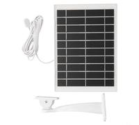 Rackumic Panneau de charge solaire 10 W - Projecteur de sécurité monocristallin en silicone IP65 résistant aux intempéries - Réglable à 360 degrés - Support mural - Blanc