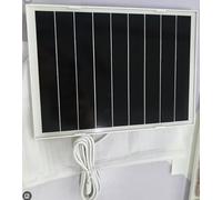Rackumic Panneau solaire 7 W pour caméras de sécurité avec compatibilité USB et USB-C IP65 étanche en silicone monocristallin support réglable à 360 degrés pour caméra sans fil Noir (blanc)