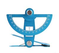 Rackumic Règle de contrôle d'avion à aile fixe pour surface - Outil de réglage de voyage pour les modèles moyens et grands avec pince en mousse - Mesure d'angle de 0 à 80 degrés - Bleu (bleu)