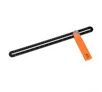 Rackumic Règle de niveau biseauté en T de 40 cm en alliage d'aluminium (40 | Longueur étendue : 40 cm, construction robuste, marquages précis, charpente de menuiserie, métal