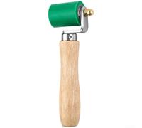 Rackumic Rouleau de soudure en silice 40 mm - Roue en caoutchouc étanche - Résistant aux hautes températures - Poignée en bois massif - Double pression - Pour toiture et outils chauffants - Vert