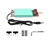 Rackumic Stylo de soudage par points à une main avec batterie intégrée avec têtes sphériques concentriques pour production en usine DC4-12 V Bleu (cyan)