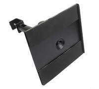 Rackumic Support de haut-parleur à pince pivotant à 360° et réglage de la hauteur pour bureau, bibliothèque, installation audio, comprend des supports Earph en finition noire (individuellement)
