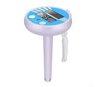 Rackumic Thermomètre de piscine flottant à énergie solaire électronique numérique grand écran PVC étanche pour piscine, aquarium, étangs à poissons, lecture claire, résistant aux intempéries