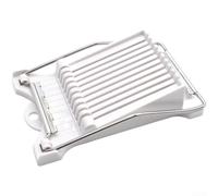 Rackumic Trancheuse en acier inoxydable pour jambon, œuf, banane, fruits, gadget de cuisine avec base antidérapante, pliable, 22 x 12,5 x 5 cm, blanc (W)