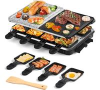 Raclette 1300?W 8 personnes avec pierre et grill