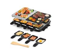 Raclette 1400?W 8 pers. avec grill et pierre