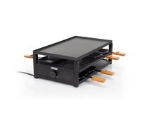 Raclette 162655 Raclette en acier noir pour 8 personnes.