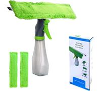 Raclette 3 en 1 200 ml avec fonction pulvérisateur, nettoyage de fenêtre avec pulvérisateur, nettoyant pour vitres, microfibre amovible