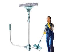 Raclette à fenêtre pour la Maison - Lave-vitre avec Support en U et Poteau d'extension | Équipement de Lavage télescopique réglable d'essuie-Glace de fenêtre de Nettoyeur de vitres Zorq