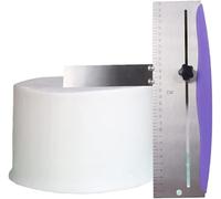 Raclette à gâteau de 30 cm, Violet, en acier inoxydable, outil de décoration pour glaçage et bords de crème - Spatule de cuisine ajustable pour les gâteaux mousse, au fromage et à la crème