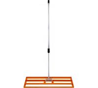 Raclette à gazon 100cm Levelingrake Gazon Raclette acier orange 1.9m Niveleur de surface