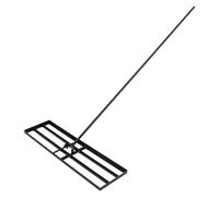 Raclette à gazon 91 x 25 cm en acier réglable à 180° avec manche de 1,75 m | Grande plaque en acier de 91 x 25 cm, réglable à 180°, manche de 1,75 m de long, doux pour le dos, polyvalent pour sable