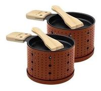 Raclette à la bougie pour 2 Terracotta - Cookut - Rouge - Métal G
