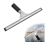 Raclette à vitre Professionnelle, Raclette Vitre en Acier Inoxydable avec Lame de 25 cm, pour Nettoyer et Sécher le Verre, le Carrelage, les Fenêtres, la Salle de Bain, pour éliminer Toute Trace D’eau