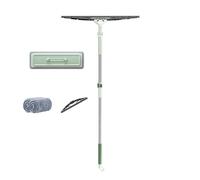 Raclette à Vitre, Raclette Vitre Professionnelle avec Perche Télescopique 88cm-133cm, Lave-Vitres Raclette 30CM pour Nettoyer et SéCher Le Verre Salle de Bain Pare-Brise de Voiture