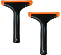 Raclette à vitres en Silicone, raclette à vitres 2 pièces, Petite raclette de Douche, raclette à vitres, raclette en Silicone pour vitres de Voiture, miroirs, Verre, Cuisines, salles de Bains (Noir)