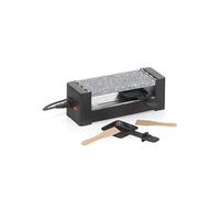 kela Mini Raclette avec plateau en granit, Raclette 2 personnes TOMÜL, acier à revêtement antiadhésif, pierre chaude, 400 watts, Raclette 1 personne
