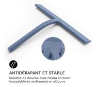 Raclette de douche Blaze 28 cm Couverture en silicone Noyau en acier inoxydable Design moderne