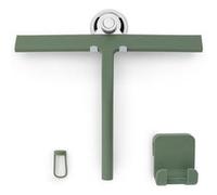 GÜTEWERK Raclette Douche Silicone, pour Vitre et Paroi, Vert 28 cm | Verre Net en un Seul Passage, Noyau Inox Antirouille, Pose sans Perçage, Lame Souple et Large Couverture