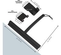 Raclette de douche en silicone, noire