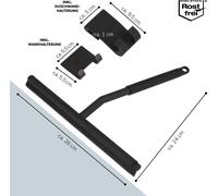 Raclette de douche en silicone, noire