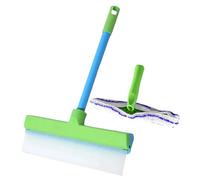 Raclette de douche, kit de racloir pour fenêtre, 30 x 17 x 7,5 cm, portes en verre professionnelles en silicone avec crochet, outil d'essuie-glace sans traces pour salle de bain, miroir, voiture
