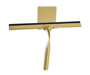 Raclette De Douche Pour Portes En Verre - Raclette De Fenêtre Dorée En Acier Inoxydable Avec Poignée | Nettoyant Pour Sols Et Vitres, Élimine La Saleté, Outil De Nettoyage De Salle De Bain Et De Cuisi