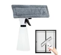 Raclette De Douche - PP+Silicone | Raclette De Fenêtre 3 En 1 | Nettoyant En Microfibre | Outil De Nettoyage Du Verre | Grattoir À Verre Pour Flacon Pulvérisateur | Outil De Fenêtre De Voiture À Domic