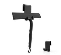 Raclette de Douche, raclette à vitres, raclette de Douche Noire pour Portes de Douche avec Crochet, grattoir de Douche ménager pour Salle de Bain, Nettoyage de Murs carrelés, Voiture