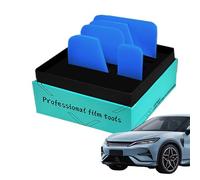 Raclette de film de fenêtre - Lot de 5 spatules multi-usages pour voiture, camion, moto, miroir, appartement, salle de bain, vitrine